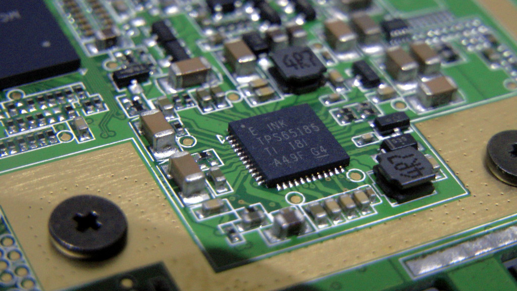 close-up of the driver chip